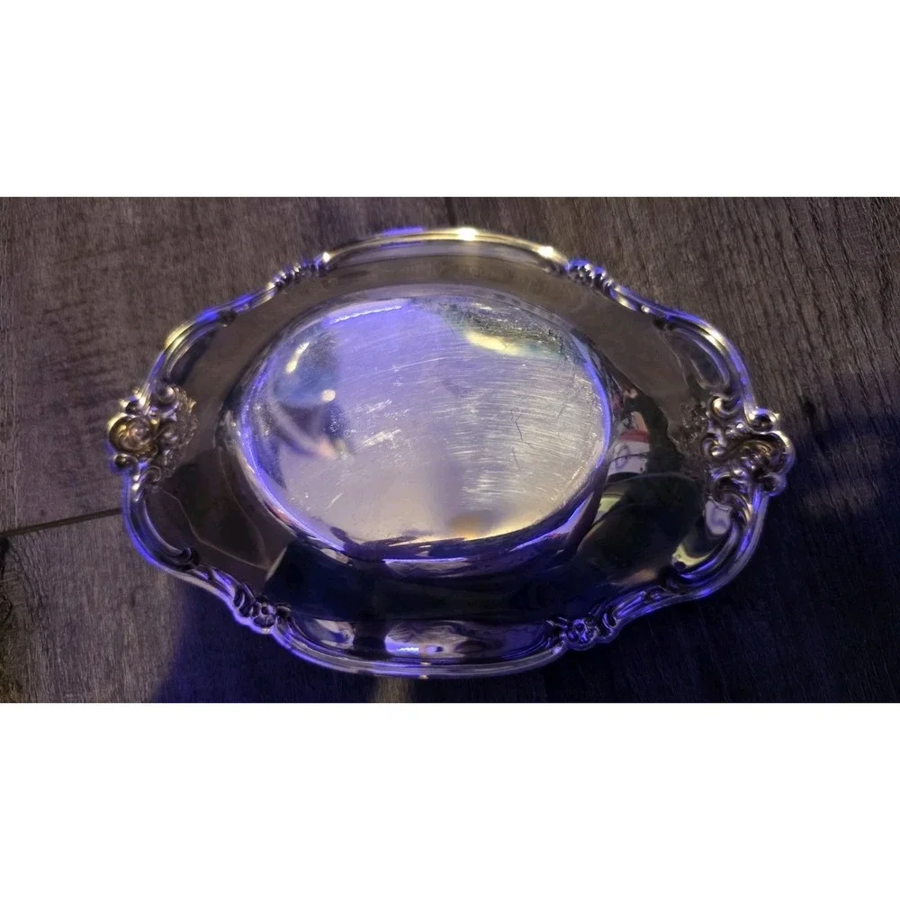 INTERNATIONAL SILVER‎ Co Silver plated candy jewelry oval dish bowl #448